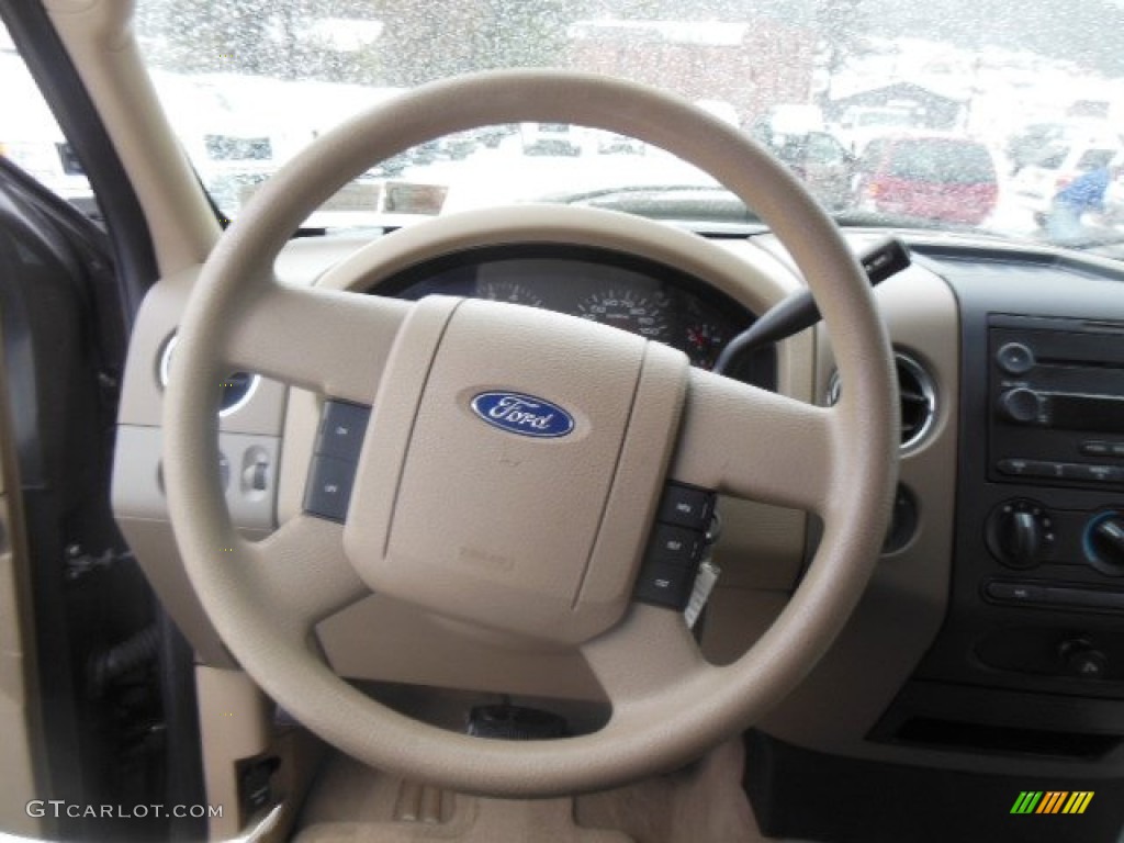 2005 F150 XLT Regular Cab 4x4 - Dark Stone Metallic / Tan photo #13