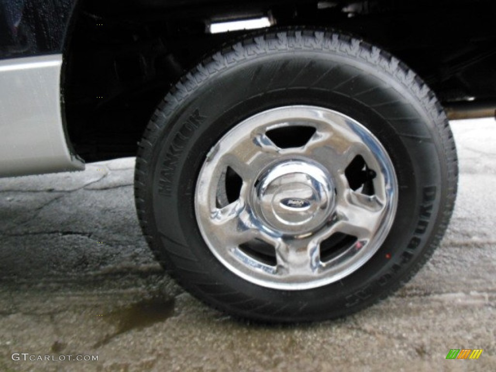 2005 F150 XL Regular Cab 4x4 - True Blue Metallic / Medium Flint Grey photo #9