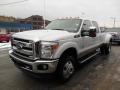 Oxford White - F350 Super Duty Lariat Crew Cab 4x4 Dually Photo No. 4