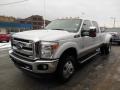 2013 Oxford White Ford F350 Super Duty Lariat Crew Cab 4x4 Dually  photo #4