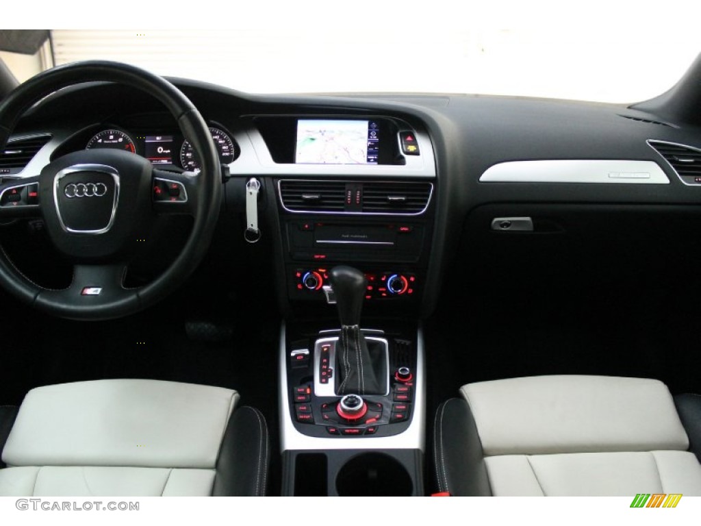 2010 Audi S4 3.0 quattro Sedan Black/Silver Dashboard Photo #76477061