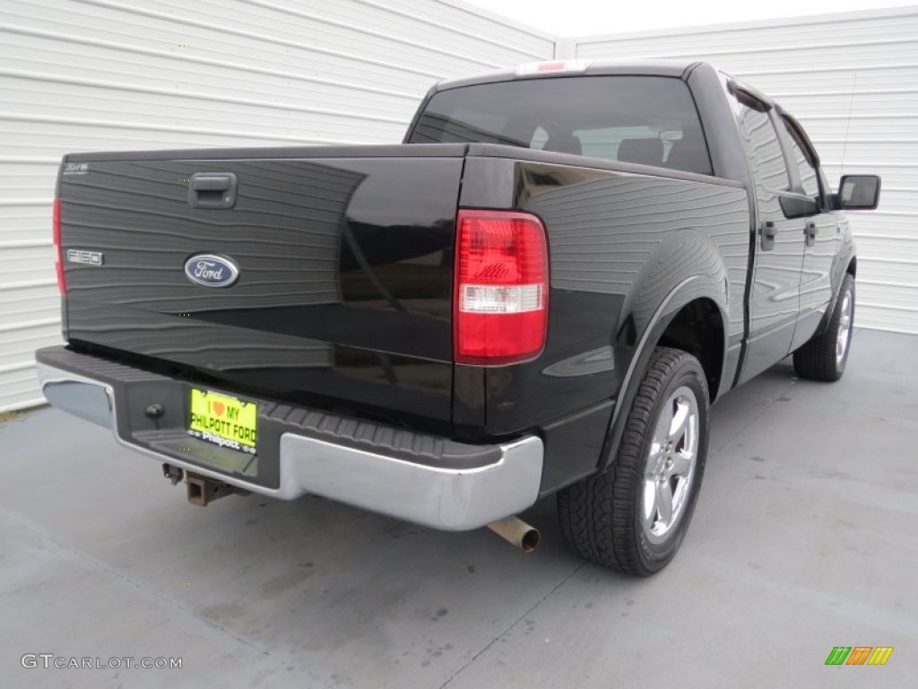 2005 F150 Lariat SuperCrew - Black / Black photo #3