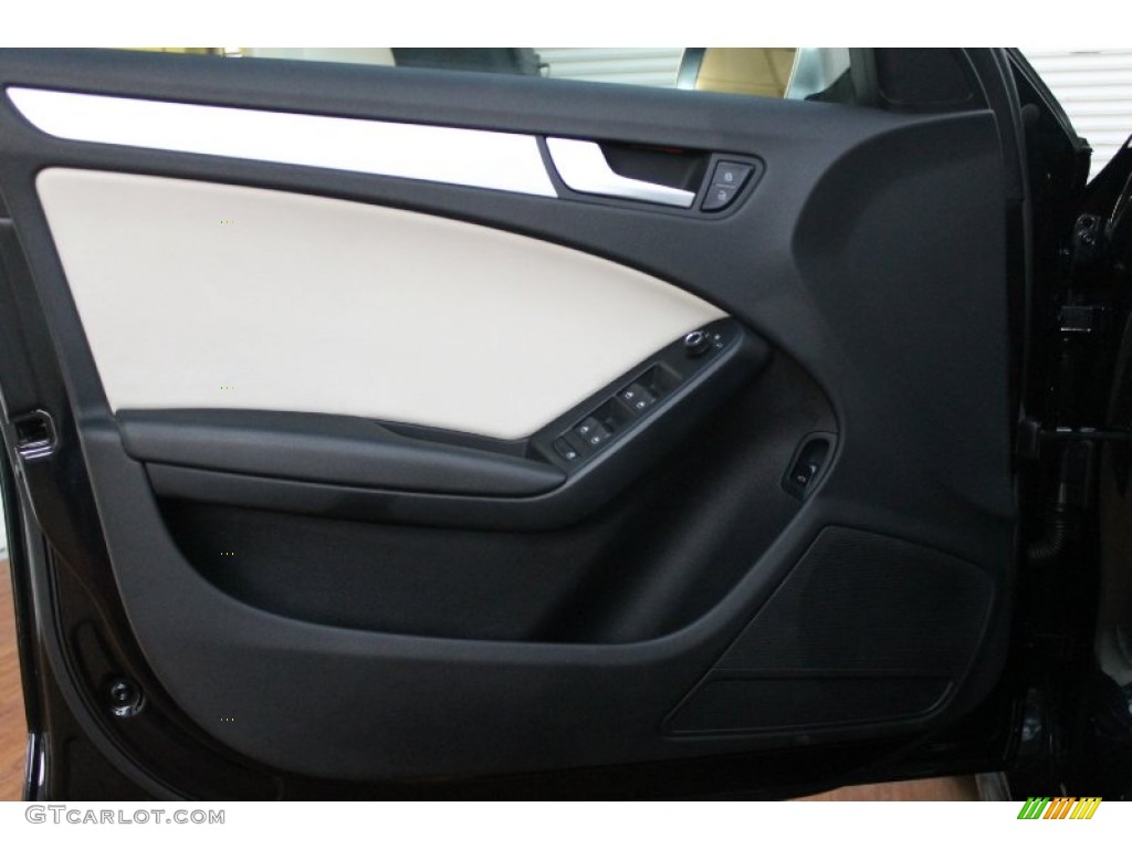 2010 Audi S4 3.0 quattro Sedan Black/Silver Door Panel Photo #76477250