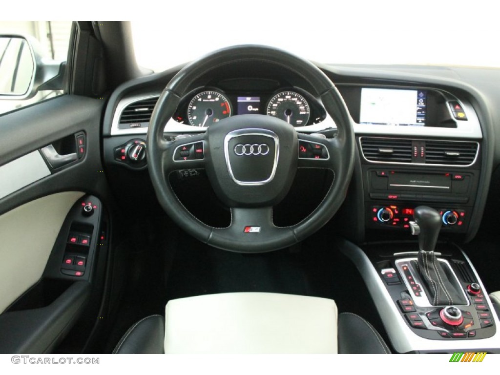 2010 Audi S4 3.0 quattro Sedan Black/Silver Dashboard Photo #76477321