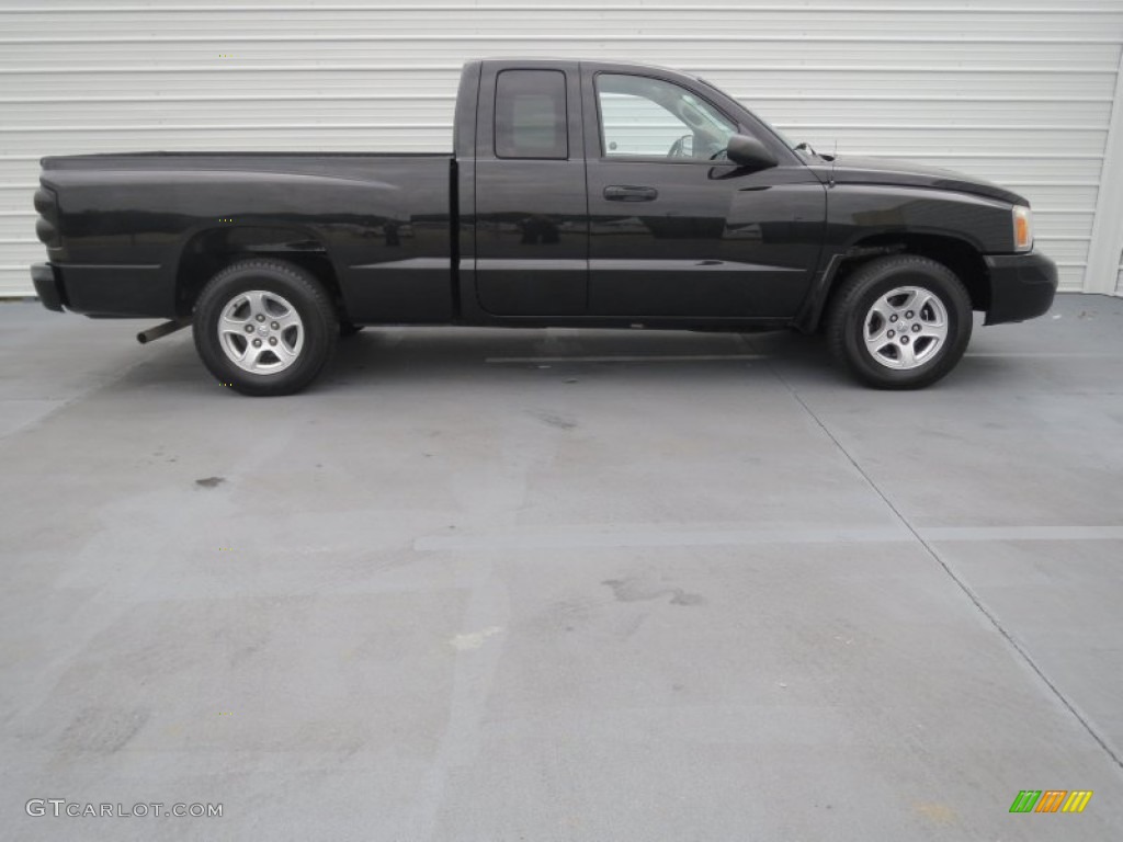 Brilliant Black Crystal Pearl 2007 Dodge Dakota SLT Club Cab Exterior Photo #76479059
