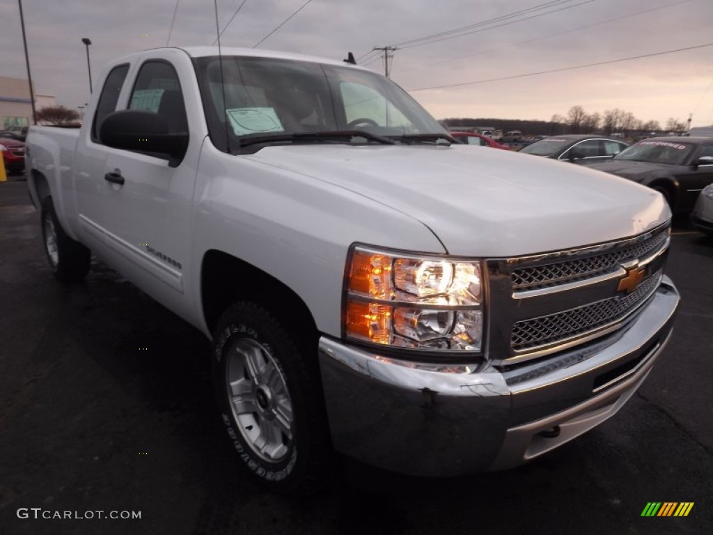 2013 Silverado 1500 LT Extended Cab 4x4 - Summit White / Ebony photo #3