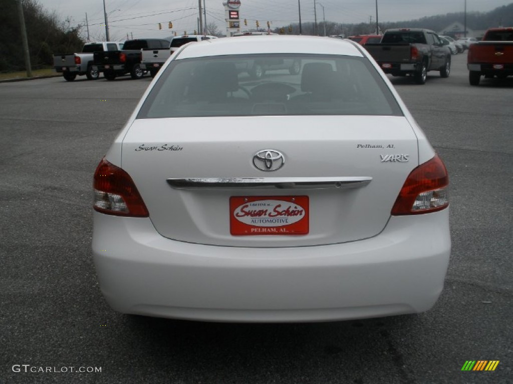 2012 Yaris Sedan - Super White / Dark Gray photo #11