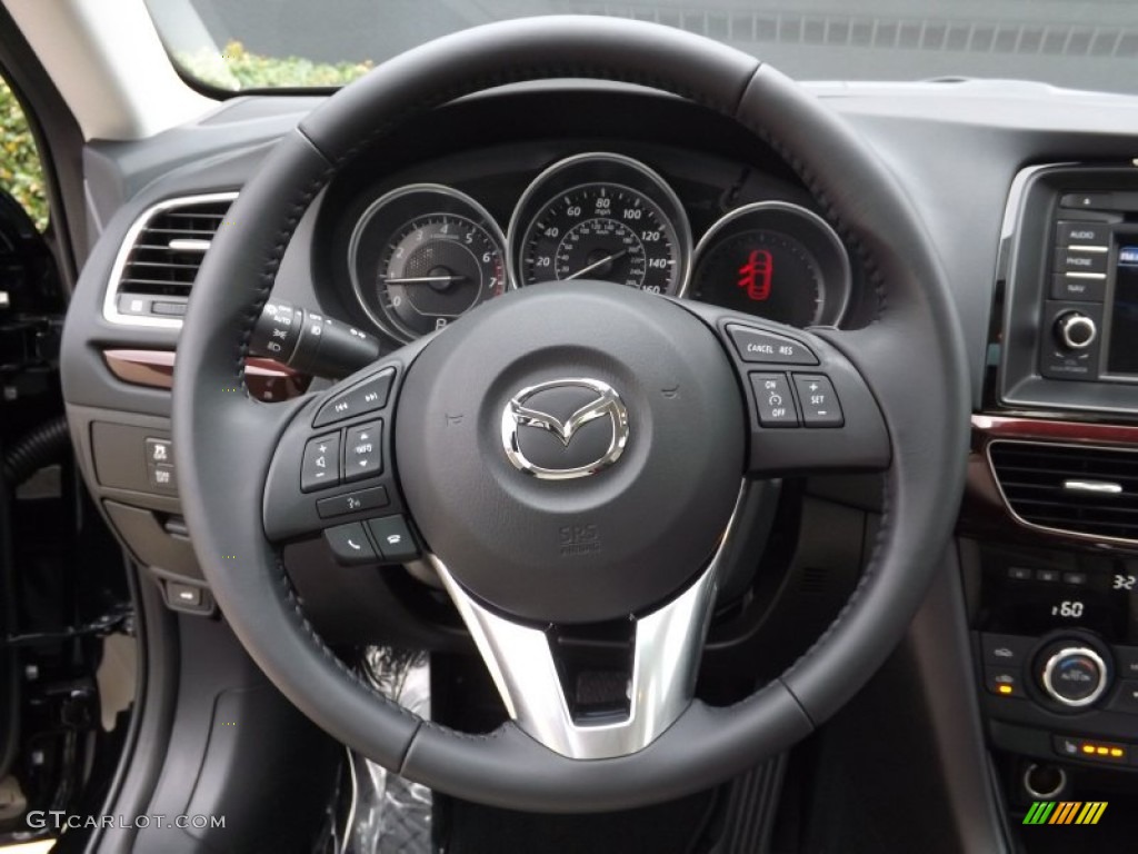 2014 Mazda MAZDA6 Grand Touring Sand Steering Wheel Photo #76480624
