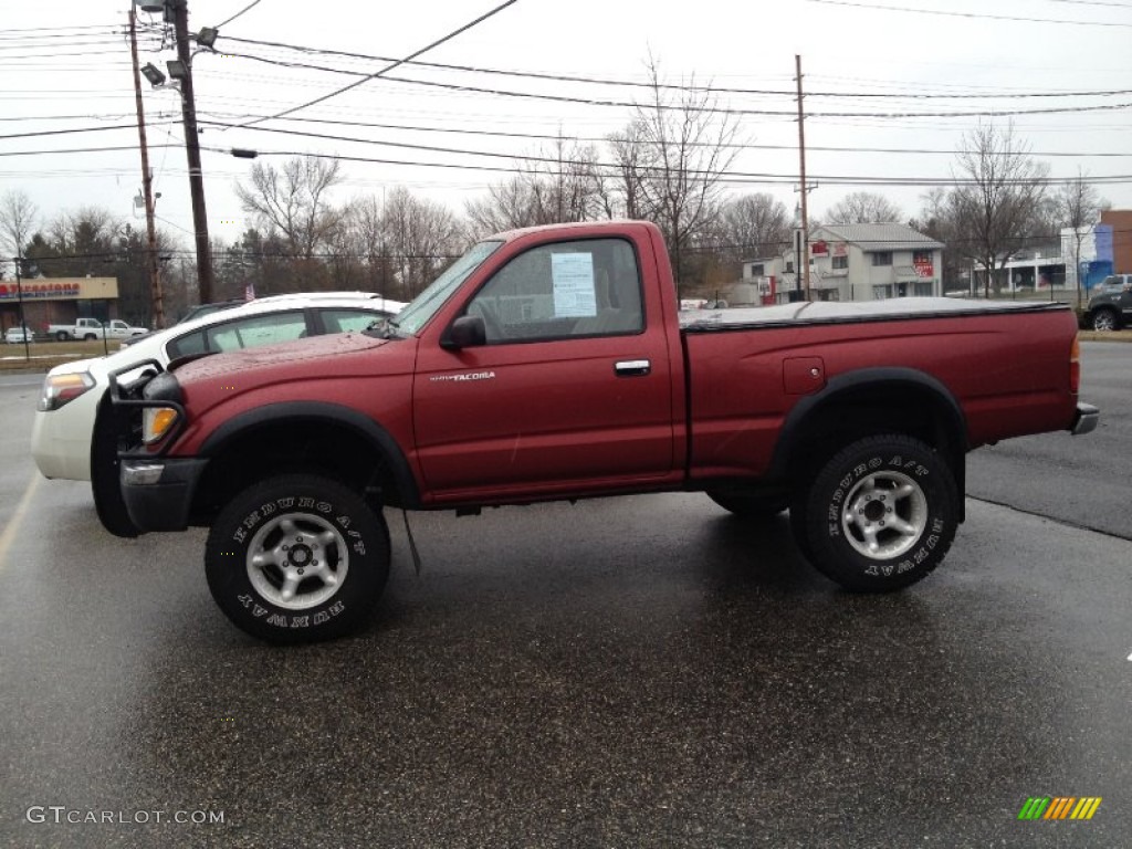 1998 Tacoma Regular Cab 4x4 - Sunfire Red Pearl Metallic / Oak photo #3