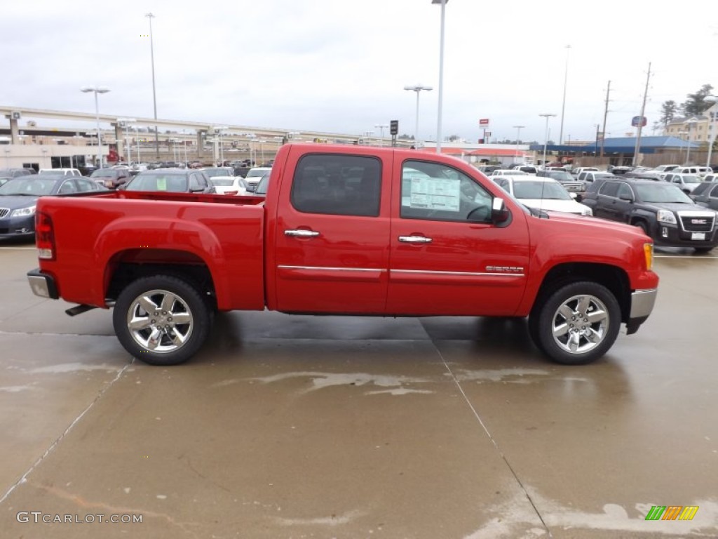 2013 Sierra 1500 SLE Crew Cab - Fire Red / Ebony photo #3