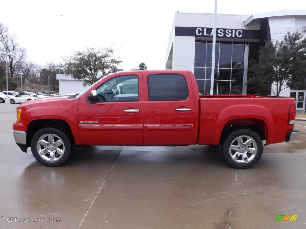 2013 Sierra 1500 SLE Crew Cab - Fire Red / Ebony photo #4