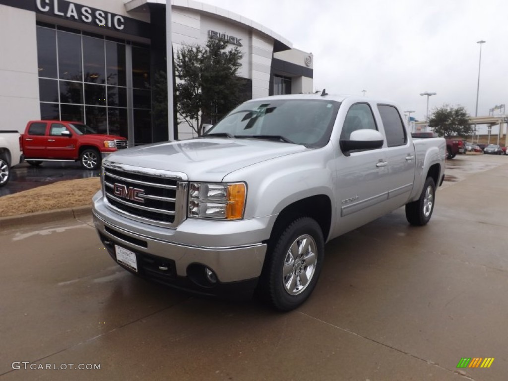 2013 Sierra 1500 SLT Crew Cab - Quicksilver Metallic / Ebony photo #2