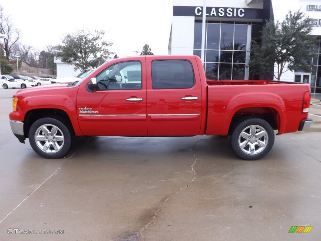 2013 Sierra 1500 SLE Crew Cab - Fire Red / Ebony photo #3