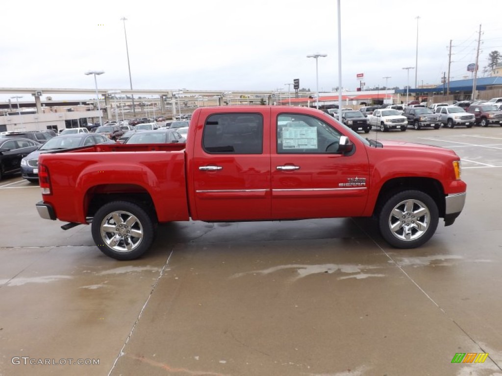 2013 Sierra 1500 SLE Crew Cab - Fire Red / Ebony photo #4
