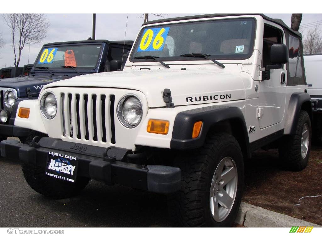 2006 Wrangler Rubicon 4x4 - Stone White / Khaki photo #1