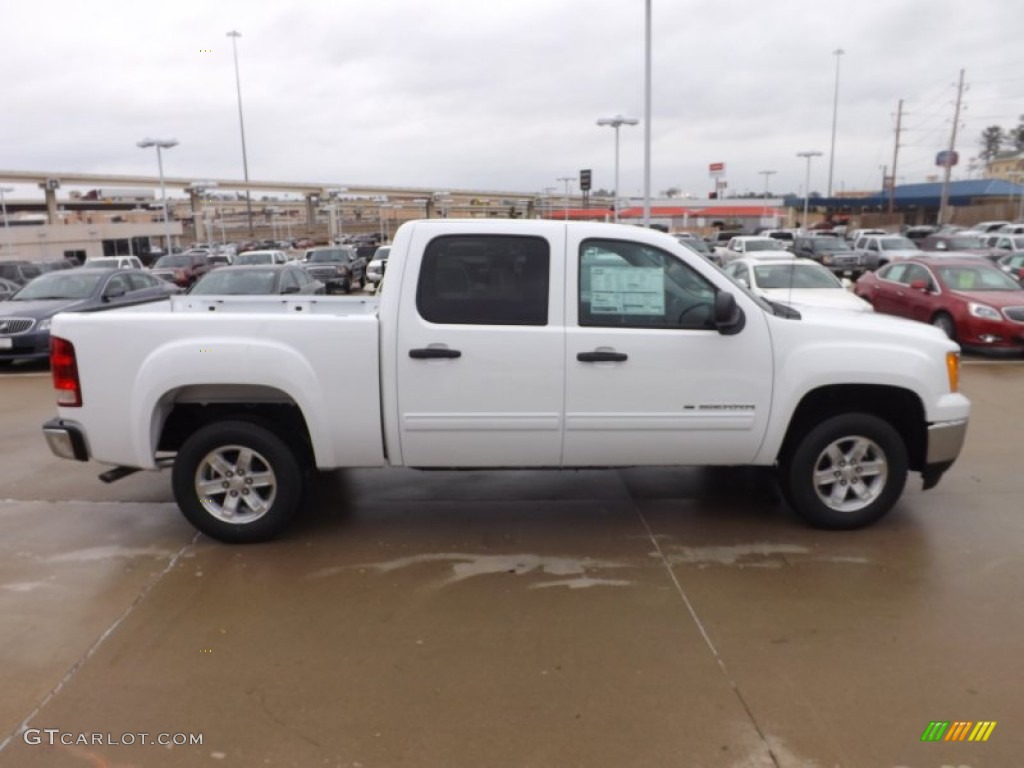 2013 Sierra 1500 SLE Crew Cab - Summit White / Ebony photo #3