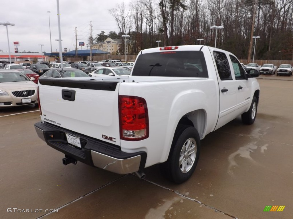 2013 Sierra 1500 SLE Crew Cab - Summit White / Ebony photo #5