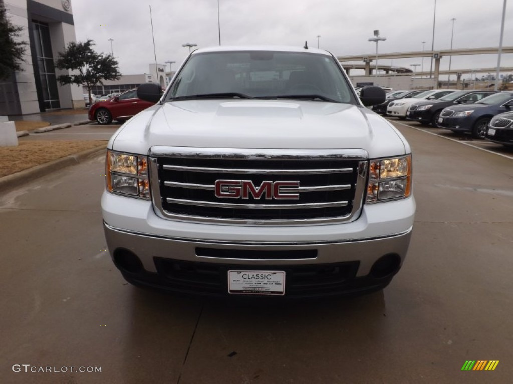 2013 Sierra 1500 SLE Crew Cab - Summit White / Ebony photo #8