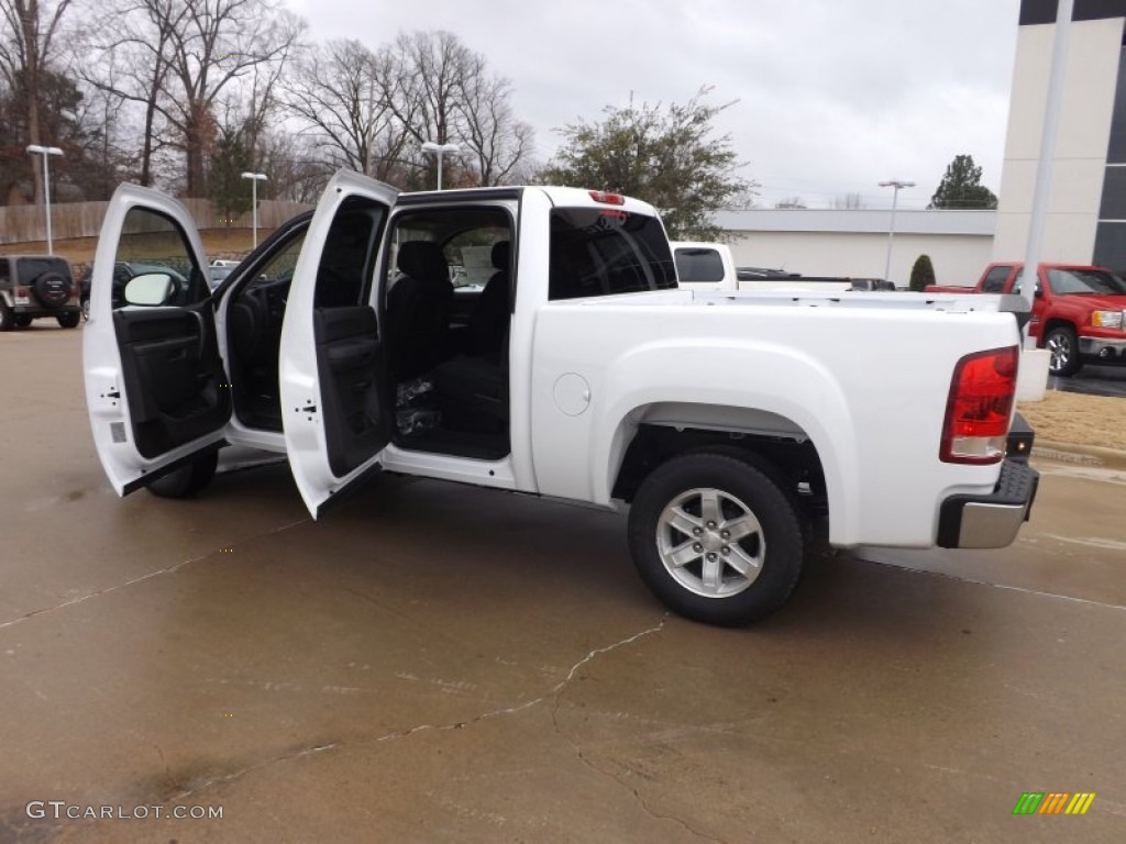 2013 Sierra 1500 SLE Crew Cab - Summit White / Ebony photo #9
