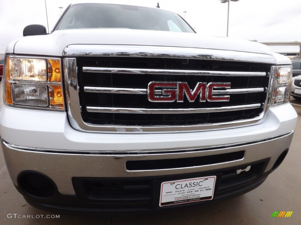 2013 Sierra 1500 SLE Crew Cab - Summit White / Ebony photo #12