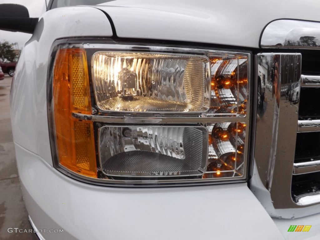 2013 Sierra 1500 SLE Crew Cab - Summit White / Ebony photo #13