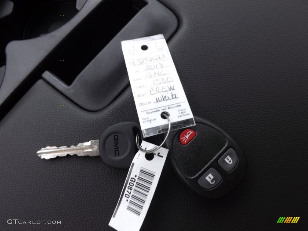 2013 Sierra 1500 SLE Crew Cab - Summit White / Ebony photo #33