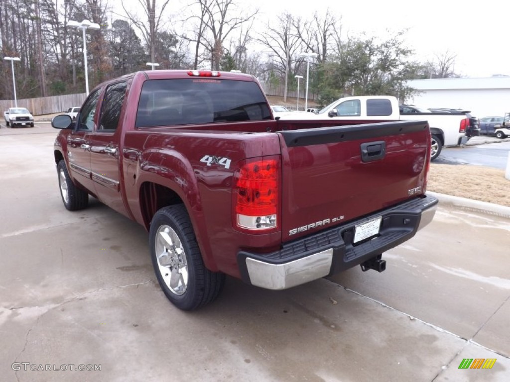 2013 Sierra 1500 SLE Crew Cab 4x4 - Sonoma Red Metallic / Very Dark Cashmere/Light Cashmere photo #6