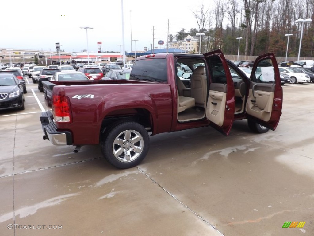2013 Sierra 1500 SLE Crew Cab 4x4 - Sonoma Red Metallic / Very Dark Cashmere/Light Cashmere photo #10