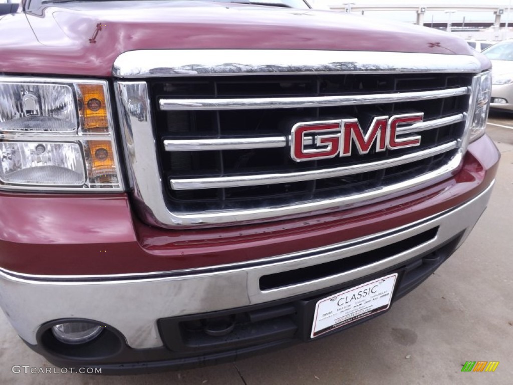 2013 Sierra 1500 SLE Crew Cab 4x4 - Sonoma Red Metallic / Very Dark Cashmere/Light Cashmere photo #12