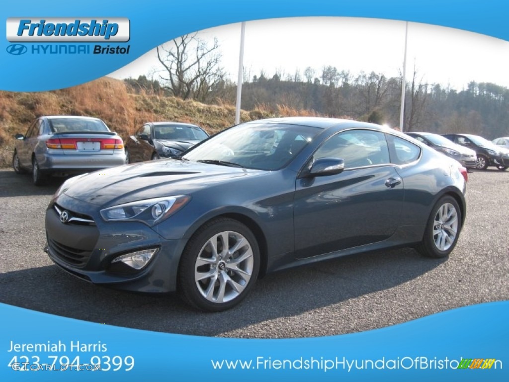 2013 Genesis Coupe 3.8 Grand Touring - Parabolica Blue / Tan Leather photo #3