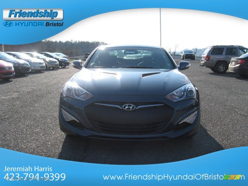 2013 Genesis Coupe 3.8 Grand Touring - Parabolica Blue / Tan Leather photo #4