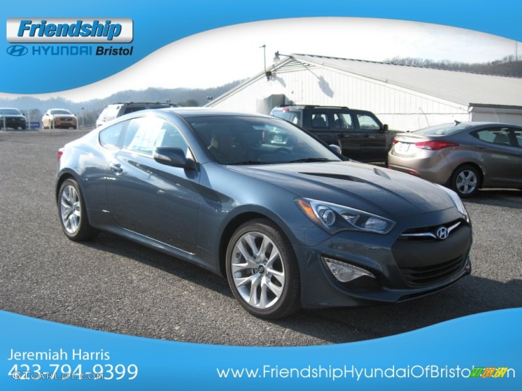 2013 Genesis Coupe 3.8 Grand Touring - Parabolica Blue / Tan Leather photo #5