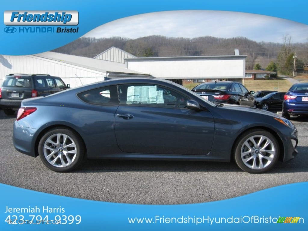 2013 Genesis Coupe 3.8 Grand Touring - Parabolica Blue / Tan Leather photo #6