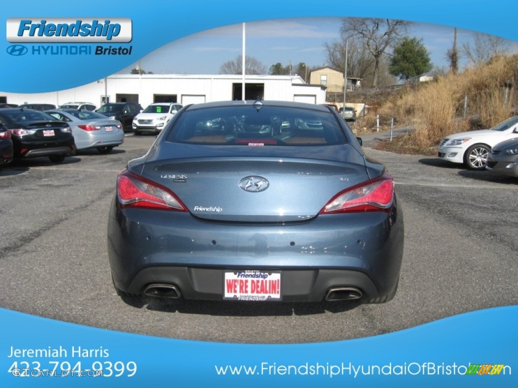 2013 Genesis Coupe 3.8 Grand Touring - Parabolica Blue / Tan Leather photo #8