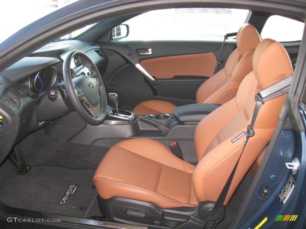 Tan Leather Interior 2013 Hyundai Genesis Coupe 3.8 Grand Touring Photo #76486502