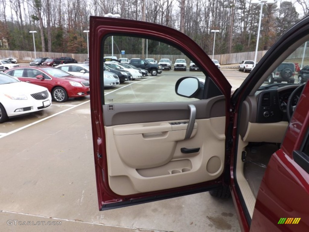 2013 GMC Sierra 1500 SLE Crew Cab 4x4 Very Dark Cashmere/Light Cashmere Door Panel Photo #76486508