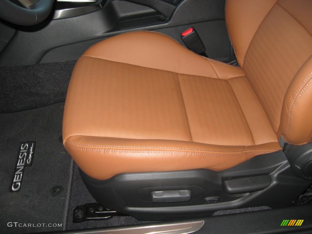 Tan Leather Interior 2013 Hyundai Genesis Coupe 3.8 Grand Touring Photo #76486520