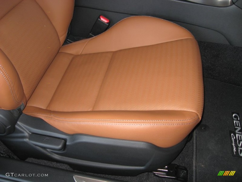 Tan Leather Interior 2013 Hyundai Genesis Coupe 3.8 Grand Touring Photo #76486588