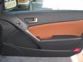 2013 Hyundai Genesis Coupe Tan Leather Interior Door Panel Photo