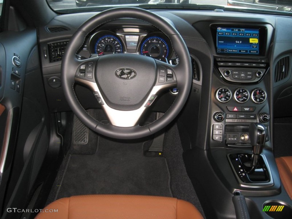 2013 Genesis Coupe 3.8 Grand Touring - Parabolica Blue / Tan Leather photo #21