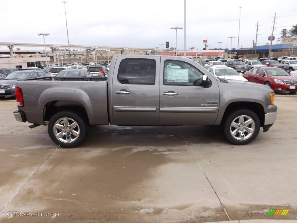 2013 Sierra 1500 SLE Crew Cab - Steel Gray Metallic / Ebony photo #3