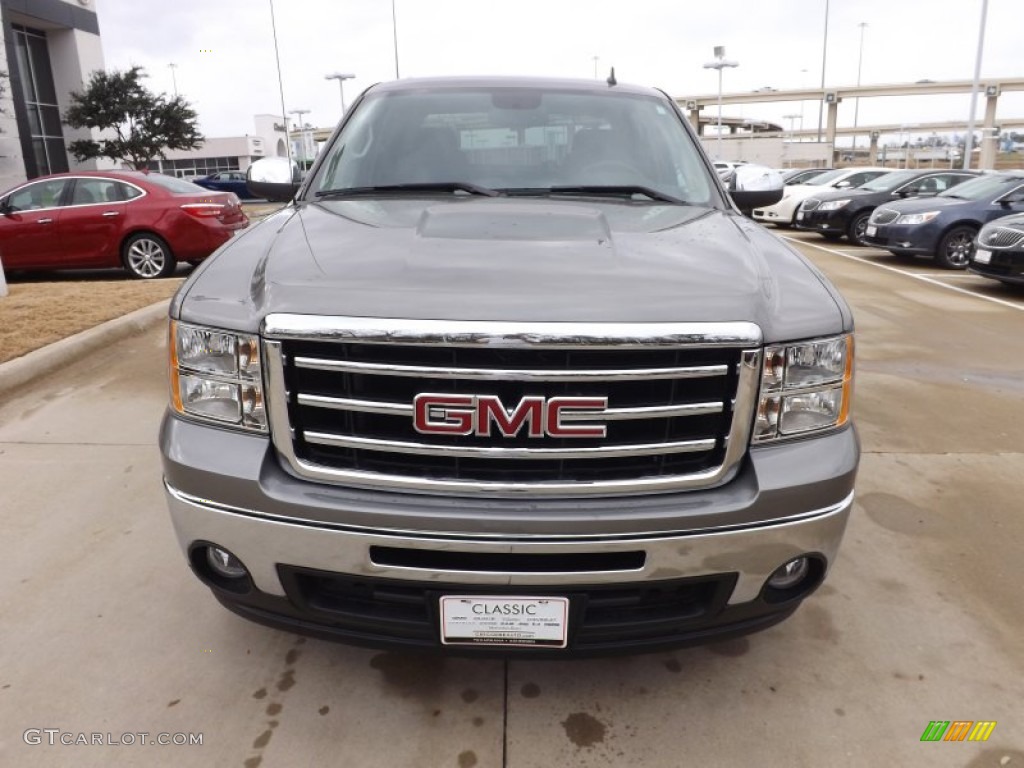 2013 Sierra 1500 SLE Crew Cab - Steel Gray Metallic / Ebony photo #8