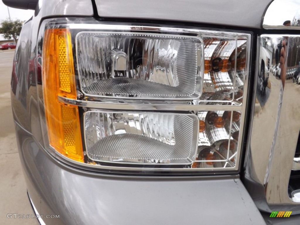 2013 Sierra 1500 SLE Crew Cab - Steel Gray Metallic / Ebony photo #13