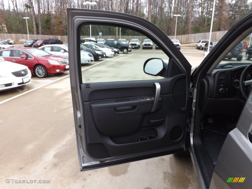 2013 Sierra 1500 SLE Crew Cab - Steel Gray Metallic / Ebony photo #32