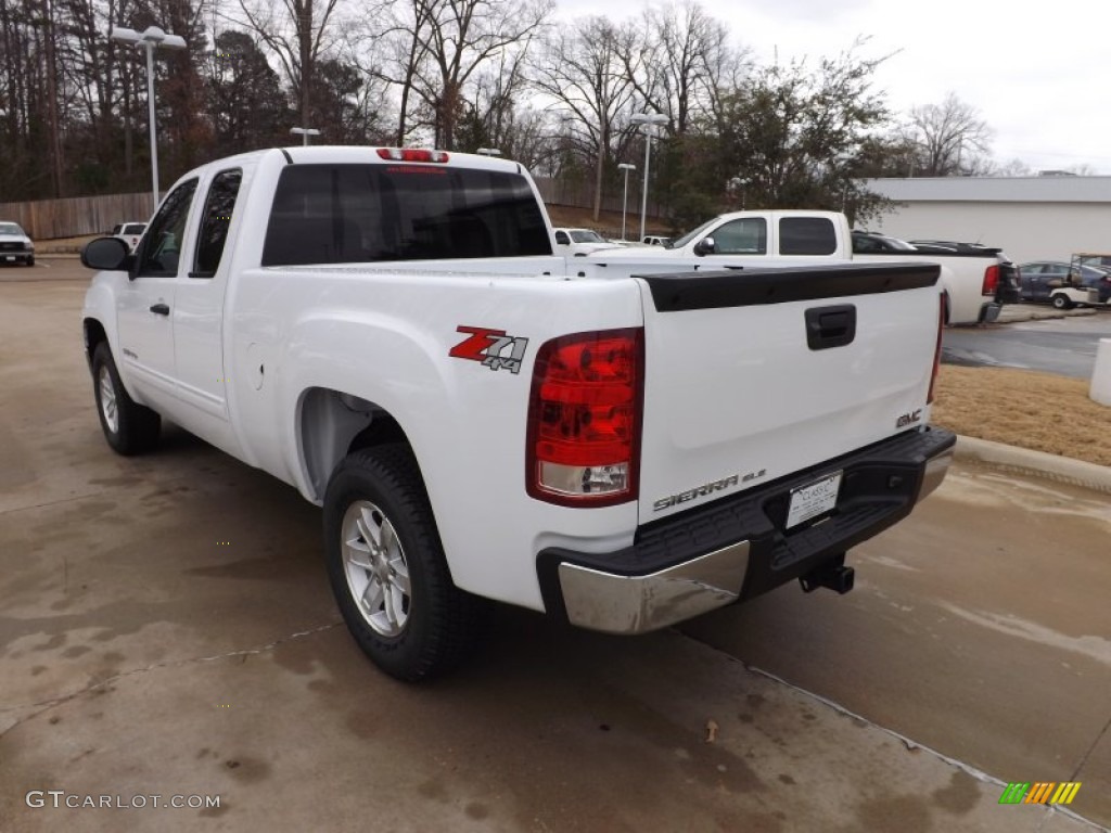 2013 Sierra 1500 SLE Extended Cab 4x4 - Summit White / Ebony photo #6