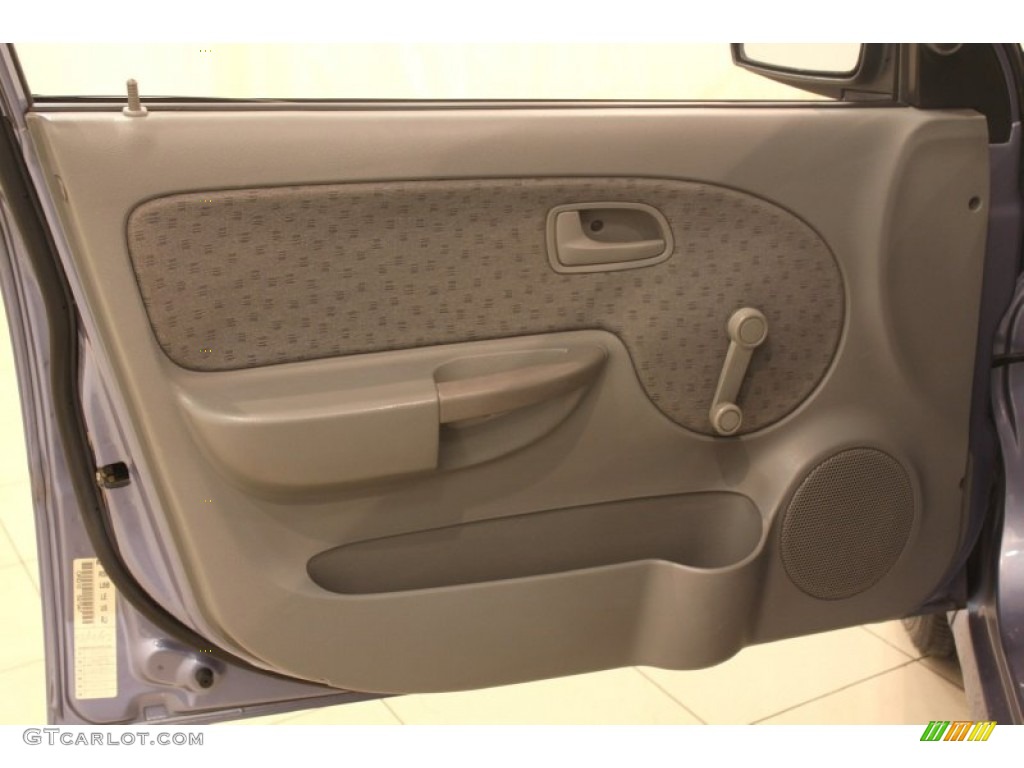 2003 Kia Rio Sedan Gray Door Panel Photo #76487233