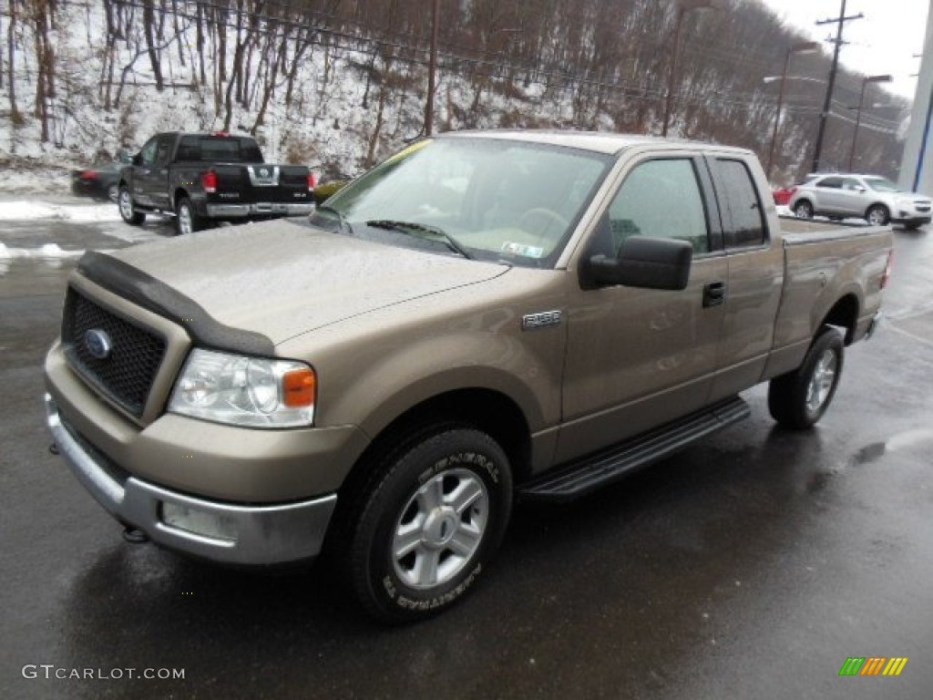 2004 F150 XLT SuperCab 4x4 - Arizona Beige Metallic / Tan photo #4