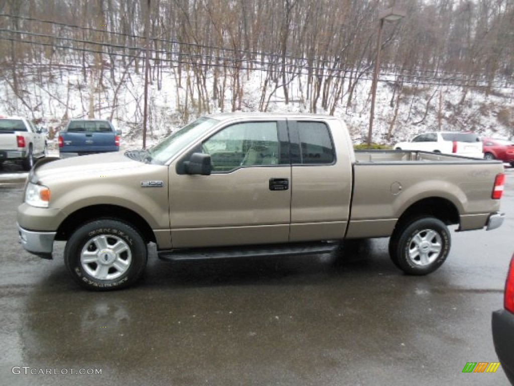 2004 F150 XLT SuperCab 4x4 - Arizona Beige Metallic / Tan photo #5