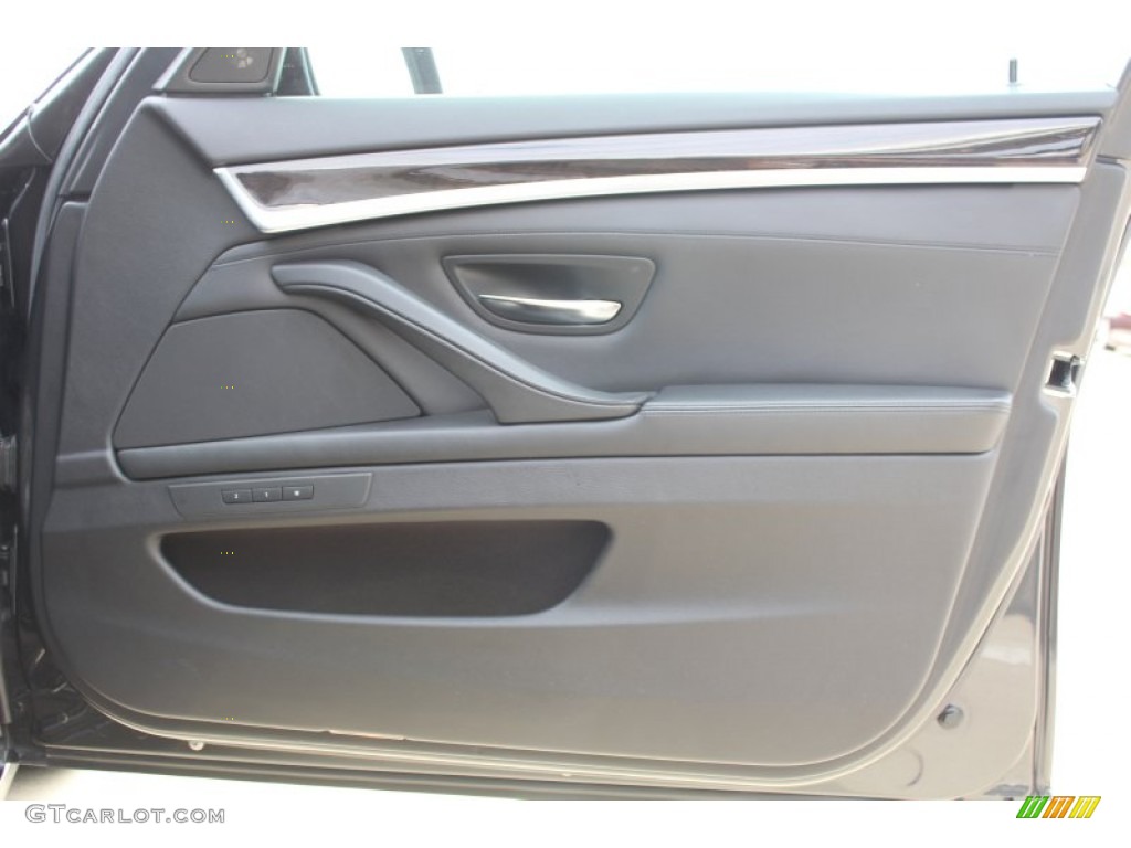 2011 BMW 5 Series 550i Sedan Black Door Panel Photo #76489970