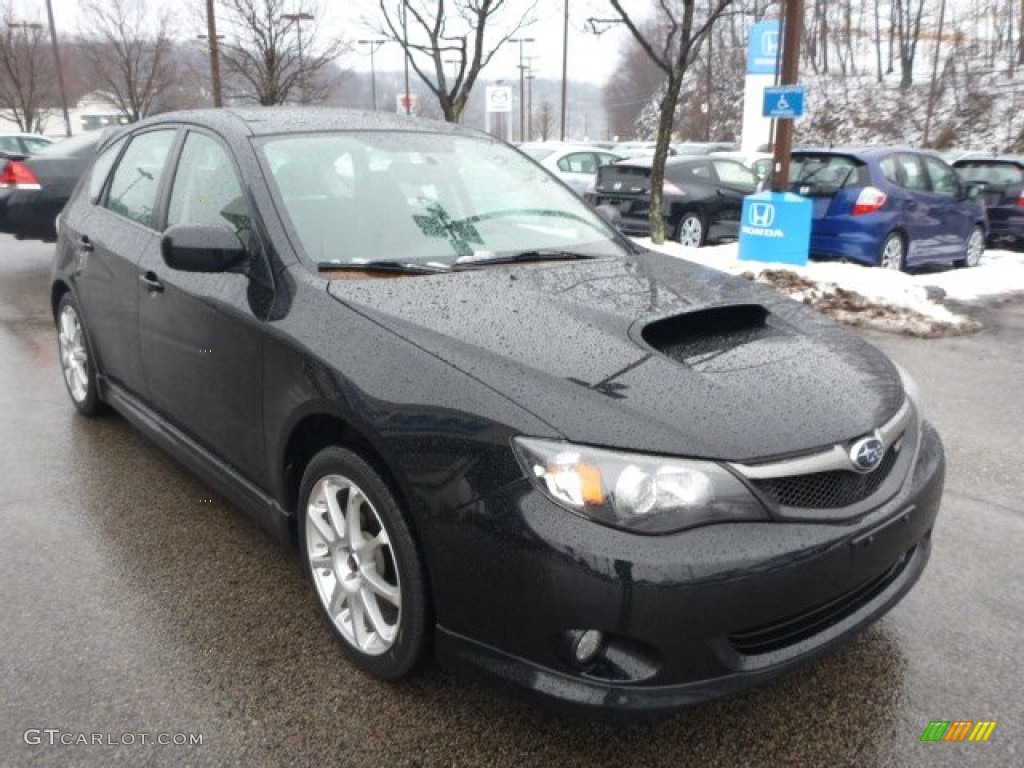 Obsidian Black Pearl 2009 Subaru Impreza WRX Wagon Exterior Photo #76490092